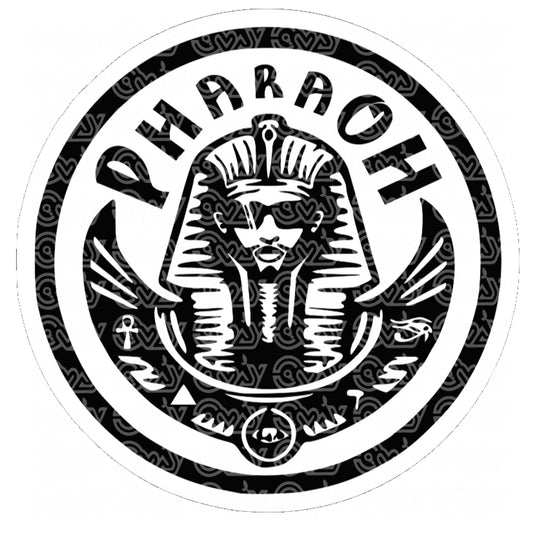F PHARAOH  black and white
